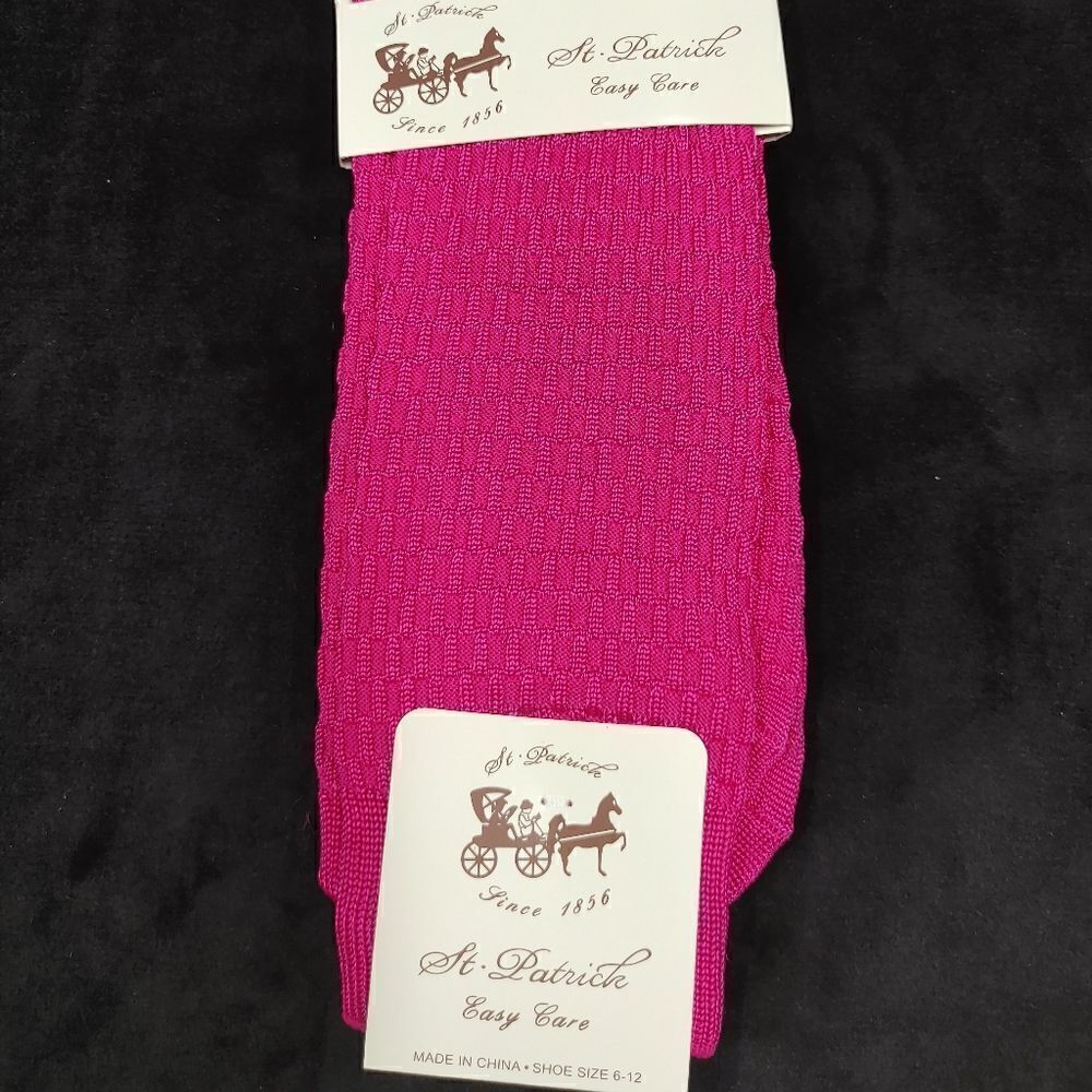 MEN'S ST. PATRICK SILKY DRESS SOCKS FASHION COLORS.